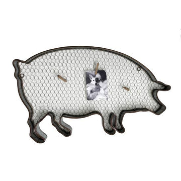 FAIRE - Wilco Home memo holder Pig Pig Chicken Wire Wall Memo Holder Animals-So Cute! *